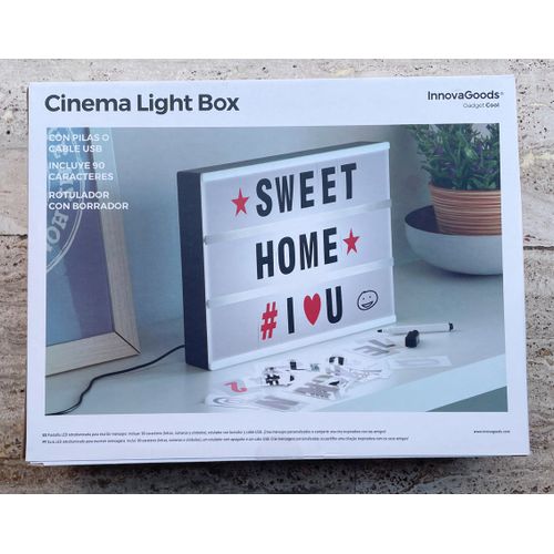 Boîte D'Affichage Lumineuse Personnalisable - 3 Lignes