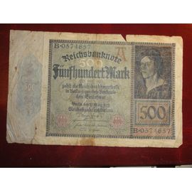 Allemagne , Billet  500 Marks 1922