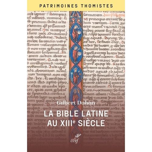 La Bible Latine Au Xiiie Siècle