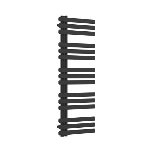 Radiateur sèche-serviettes chauffage salle de bain acier 120 x 50 cm noir Helloshop26 03_0010410