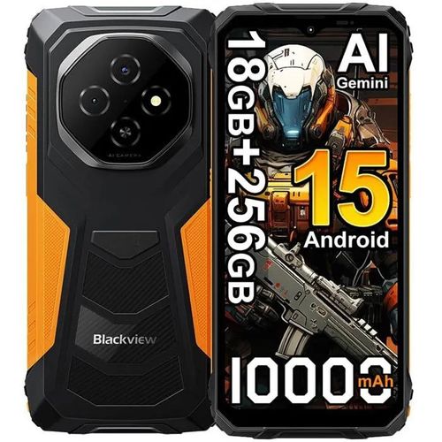 Blackview FORT 1 (6.56'' - NFC - 256 Go, 6 Go de RAM - 10000mAh) Orange