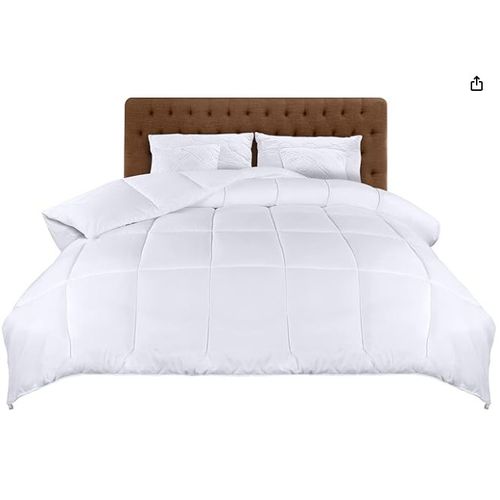 Utopia Bedding Couette 200 X 200 Cm, Couette Légère Avec Rembourrage En Polyester Pour 4 Saisons, Microfibre 2 Personnes (Blanc)