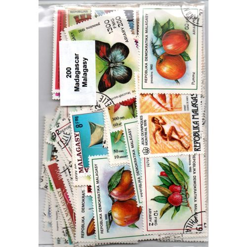 Lot 200 Timbres De Madagascar