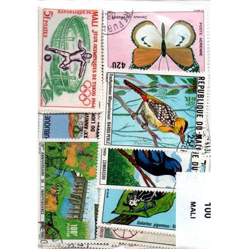 Lot 100 Timbres Du Mali