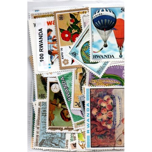 Lot 100 Timbres Du Rwanda