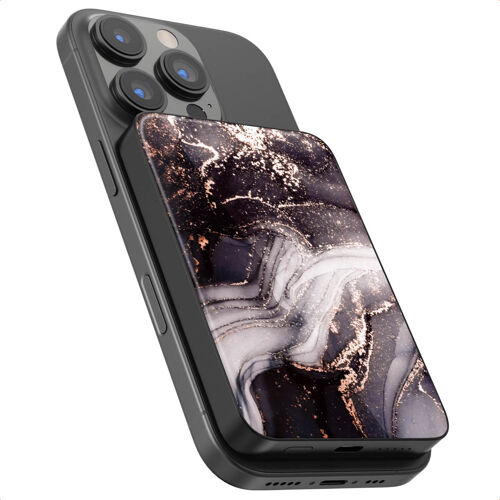 Selencia Powerbank Vivid 5 000 Mah Magsafe Et Qi2 Noir / Chic Marble Black
