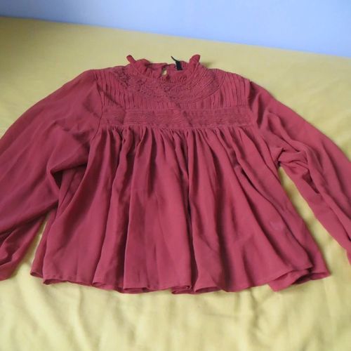 Blouse Froncée Brique