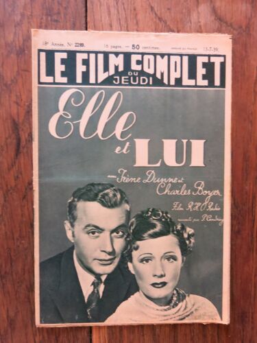 Revue "Le Film Complet Du Jeudi" N°2289, "Elle Et Lui" De Léo Mac Carey. 1939