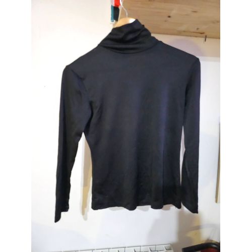 Top Manche Longue Col Roulé Noir M