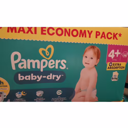 Pampers Maxipack Babydry Taille 4 Plus Couches