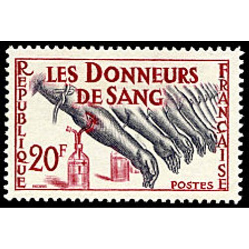 Hommage Aux Donneurs De Sang Année 1959 N° 1220 Yvert Et Tellier Luxe