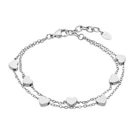 Bracelet Lotus Silver Coeurs Multiples Acier