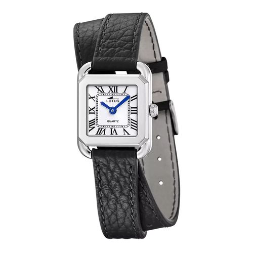 Montre Femme Lotus Old Money Cuir Noir Double Tour