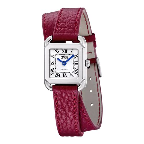 Montre Femme Lotus Old Money Cuir Rouge Double Tour
