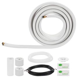 Kit de Raccordement Frigorifique-Duoku-avec Tuyaux en Cuivre-6,4 mm et 12,7 mm-avec Ecrous et Bobine Isolée-Systèmes Mini-split
