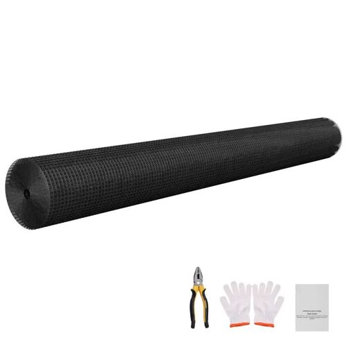 Grillage Métallique - Duoku - Maille 1,27 Cm - Fil Galvanisé - Revêtement Pvc - 183 Cm X 15,2 M