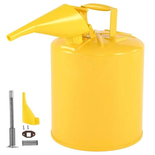 Bidon de Sécurité pour Diesel Type I 19 L-Duoku-avec Pare-Flammes en Acier Inoxydable-Couvercle à Fermeture Automatique-Jaune