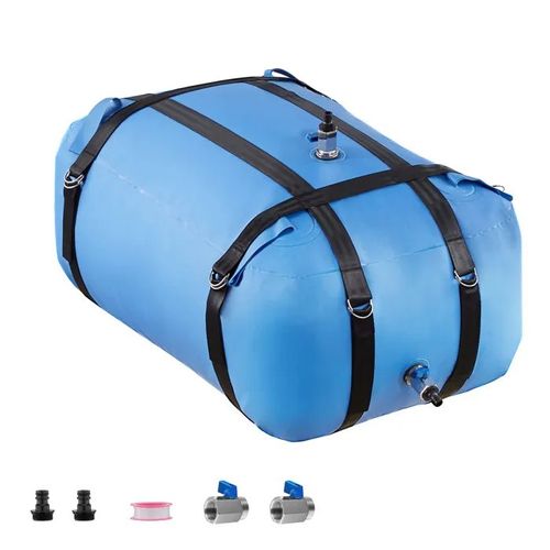 Réservoir d'Eau Souple 132 L-Duoku-Sac de Stockage Pliable en TPU-Grande Capacité pour Irrigation-Bleu
