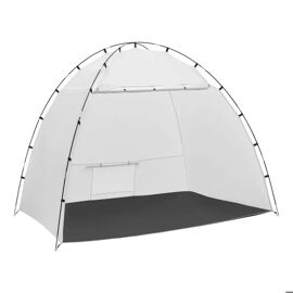 Cabine de Peinture Portable 233x172x190 cm-Duoku-Tente de Pulvérisation avec Sol Intégré et Ecran en Maille-en Tissu Oxford