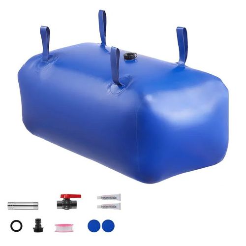 Réservoir d'Eau Souple 113 L-Duoku-Poche Pliable en PVC pour Stockage d'Eau-Grande Capacité pour Irrigation-Bleu