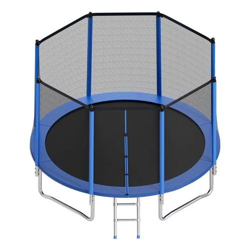 Trampoline D'extérieur Rond 427 X 427 Cm-Duoku-Structure En Acier Résistant À La Rouille Avec Filet De Sécurité-Charge De 204 Kg
