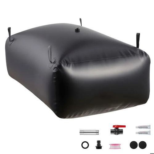 Réservoir d'Eau Souple 540 L-Duoku-Vessie de Stockage Pliable en PVC-Sac de Grande Capacité pour Irrigation-Noir