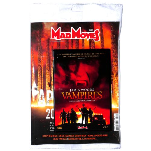 Mad Movies N° 399 _ Décembre 2025 _ Apocalypse 2026 / Sam Raimi / Christophe Gans / Christopher Nolan / Stephen King / Wake Up Dead Man / Lady Yakuza... + Dvd "Vampires", Film De John Carpenter (1998)