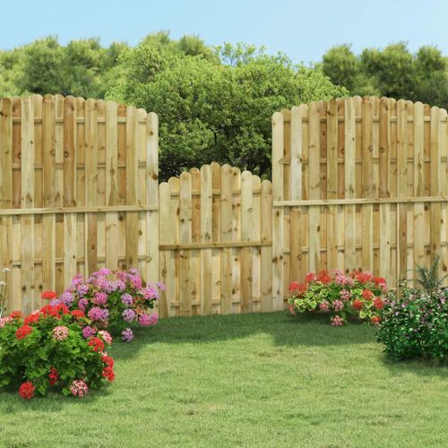 Prolenta Premium - Portail De Jardin Bois De Pin Imprégné 100x125 Cm