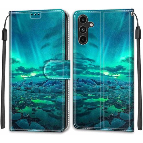 TRAHOO-Coque pour Samsung Galaxy A15 Étui, avec [Emplacements Cartes] [Fonction Support] Premium Flip Case Antichoc Cuir Portefeuille Housse Coque pour Samsung Galaxy A15