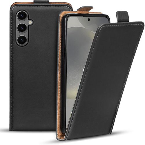 TRAHOO-Étui de protection à rabat vertical pour Samsung Galaxy S24 FE 5G, noir