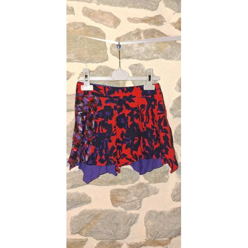 Jupe Rouge Noire Et Mauve Marque Catimini Taille 8 Ans