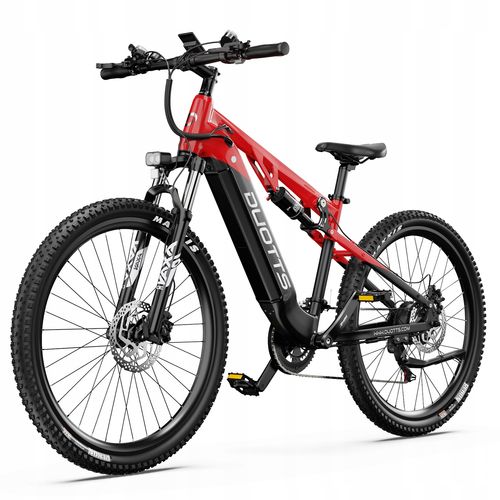 Vélo Électrique Duotts E29, Équipé D'Un Moteur Bafang 720 W, D'Une Batterie 48 V 20 Ah, Vitesse Maximale 40 Km/H, Autonomie 90 Km, Freins Hydrauliques, Noir Et Rouge.
