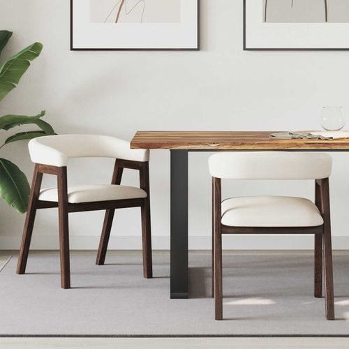 vidaXL Chaises de salle à manger 2 pcs Marron Clair 54 x 57 x 73 cm
