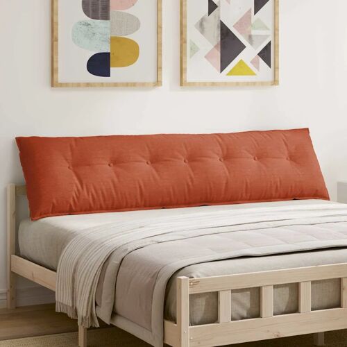 Vidaxl Coussin De Dos Rouge Orange 200 X 50 Cm Tissu En Velours Côtelé