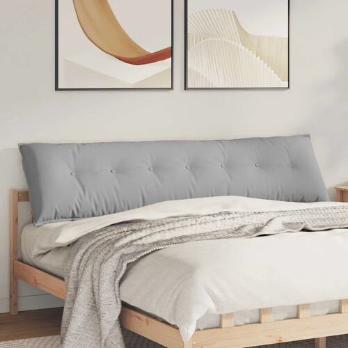 Vidaxl Coussin De Dos Gris Nuage 200 X 19 X 50 Cm Tissu