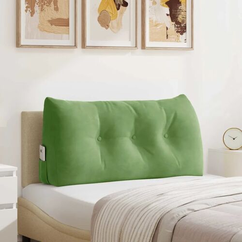 Vidaxl Coussin De Dos Vert Clair 100 X 24 X 50 Cm Velours