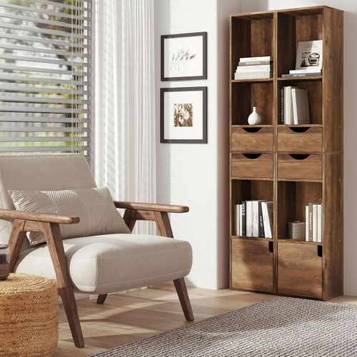 Woltu W0ATT0934 étagères Bois Marron