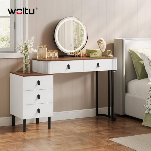 Woltu W0ETT0305 coiffeuse et ensemble de coiffeuses pour chambre à coucher