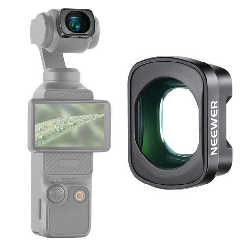 NEEWER Objectif Macro 2X pour Pocket 3,3 élément en 3 Groupe,Objectif Photographie Macro Magnétique de Gros Plan avec Verre Optique HD Multicouche Compatible avec DJI Osmo Pocket 3 Creator Combo,LS-64