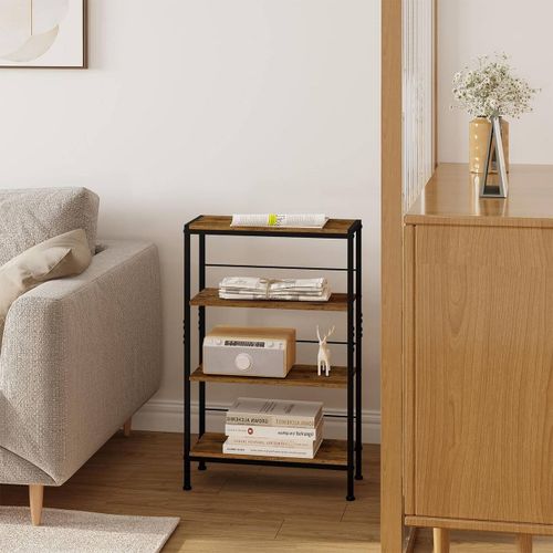 Woltu W0ITT2074 étagères Mural Panneaux MDF Marron