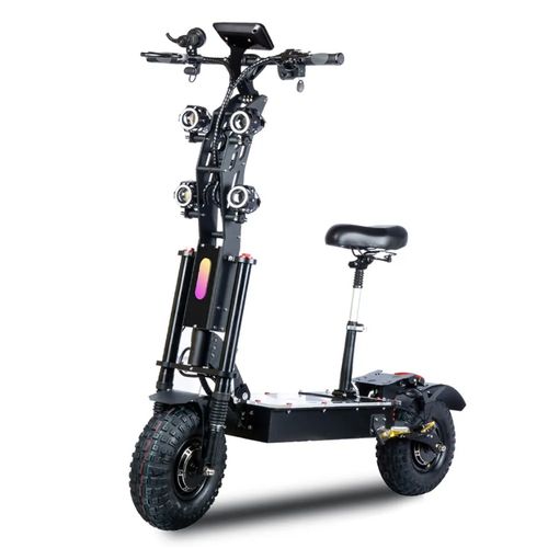 Trottinette Électrique 72 V 40ah 10000w Avec Autonomie 200 Km, Double Scooter Électrique Tout-Terrain Haute Performance