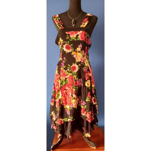 Robe À Lacets "Patrice Bréal" 42 Noire Et Rouge.