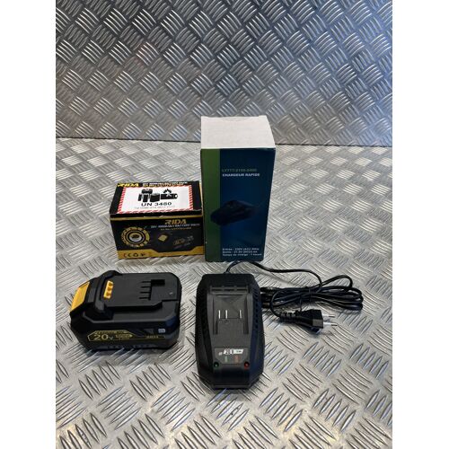 Batterie 20v - 4Ah Rida ly777 et chargeur pour outils Silex Schneider Rida Meterk Liangye electro portatif perceuse scie agrafeuse visseuse pistolet colle gonfleur tronçonneuse souffleur ...