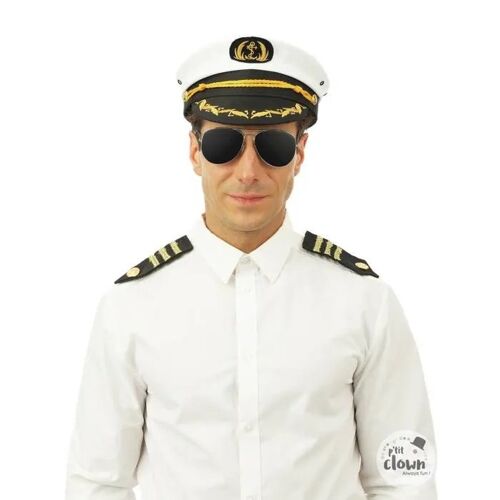 Accessoires Déguisement - Ptit Clown - Capitaine De Bâteau - Adulte - Mixte - Blanc