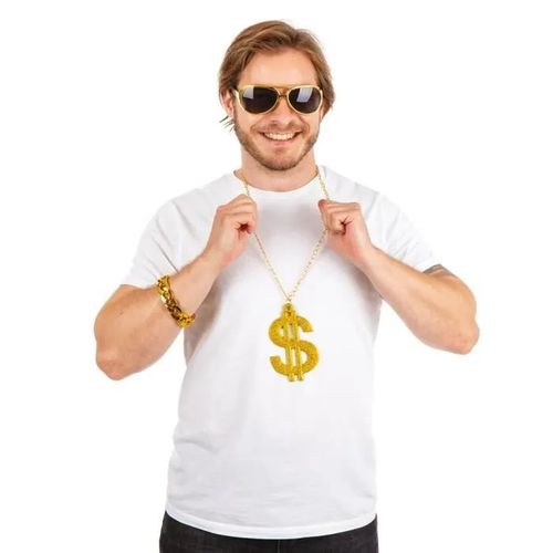 Set Gangster Ou Rappeur - Ptit Clown - Lunettes, Collier Et Bracelet