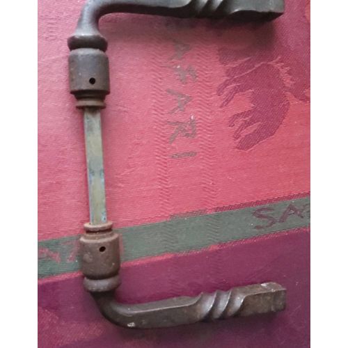 Poignée de portail double torsadée