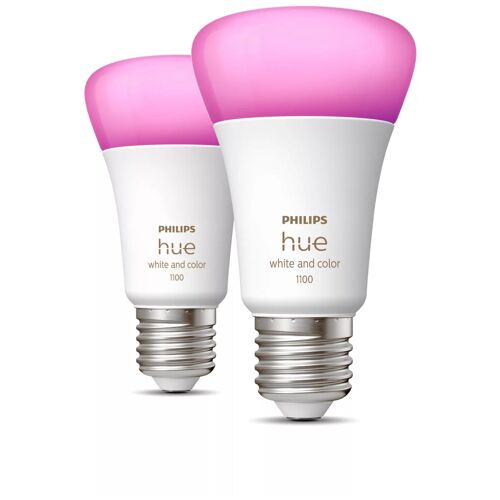 Pack De 2 Ampoules Connectées Philips Hue White Et Color Ambiance E27 75w Blanc