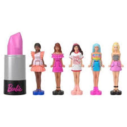 Mini Barbieland - Mini poupée Barbie fashionistas - Poupée de 3,8 cm dans un tube de rouge à lèvres