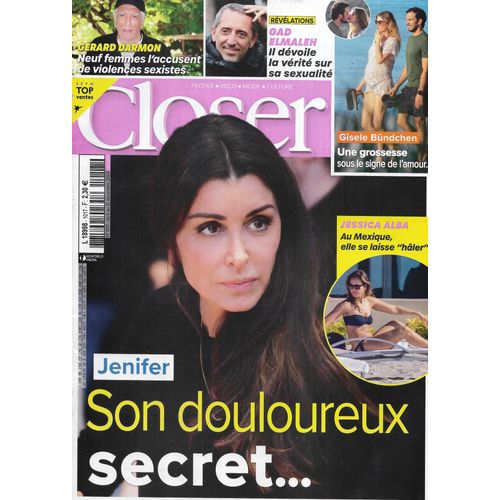 Closer N°1017 06/12/2024 Jenifer/ Gad Elmaleh/ Gisele Bündchen/ Jessica Alba/ Gérard Darmon/ Frank Delay/ Valérie Bègue/ Spécial Cadeaux