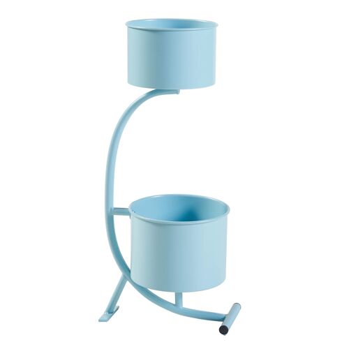 Porte-Plantes Style Intemportel Support 63 X 29 X 21 Cm Bleu Clair Helloshop26 03_0010310